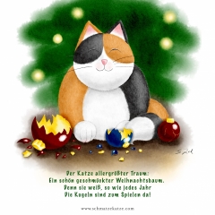 Schmatzekatze Weihnachtsfreude